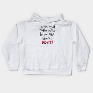 Little Voice-black Kids Hoodie